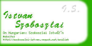 istvan szoboszlai business card